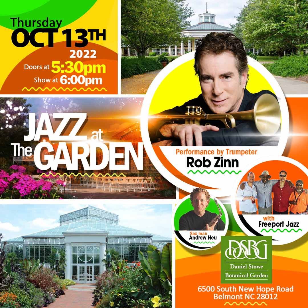 Jazz at the Garden Flyer featuring Rob Zinn